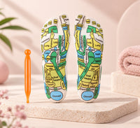 Andante reflexology massage socks, Women's - printed foot map